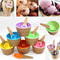 Cone Style Kids Ice Cream Bowl Set with Spoon Reusable Sundae Dessert Cups