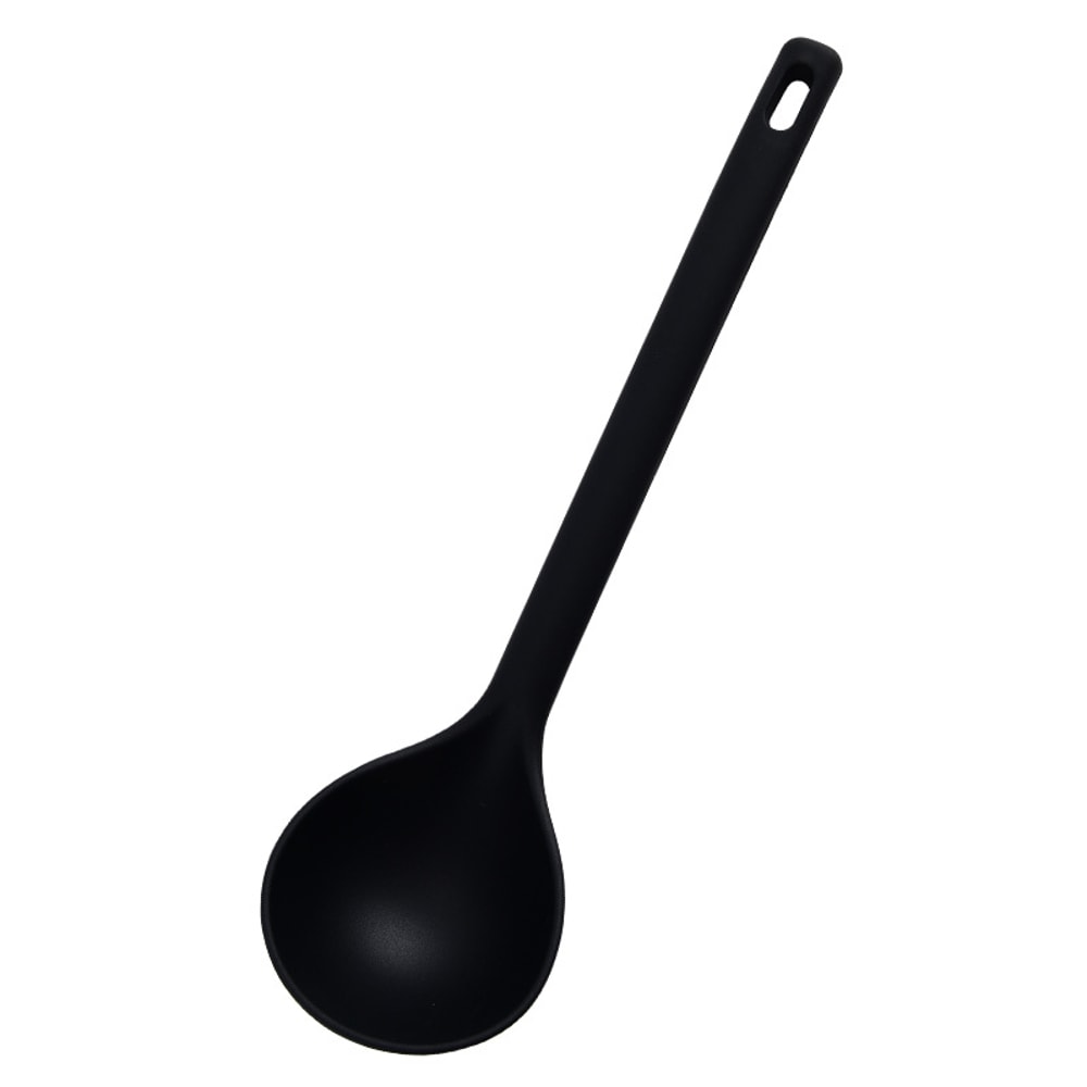 Long Handle Silicone Soup Spoon for Ramen, Hot Pot and Everyday Cooking