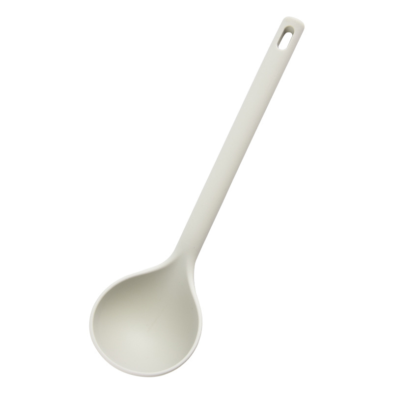 Long Handle Silicone Soup Spoon for Ramen, Hot Pot and Everyday Cooking