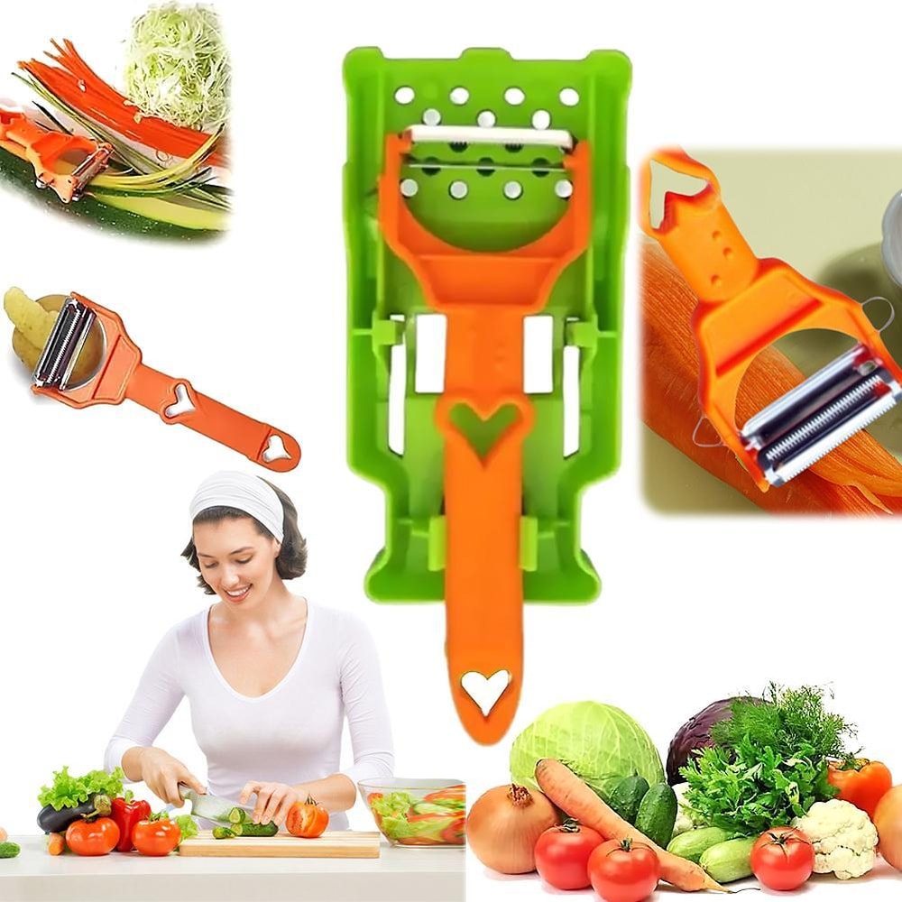 Vegetable Peeler and Julienne Slicer with Citrus Tip for Potatoes Fruits and Veggies