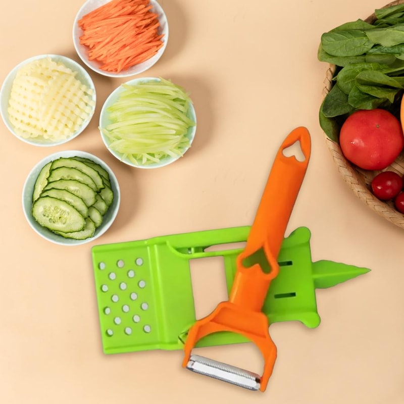 Vegetable Peeler and Julienne Slicer with Citrus Tip for Potatoes Fruits and Veggies
