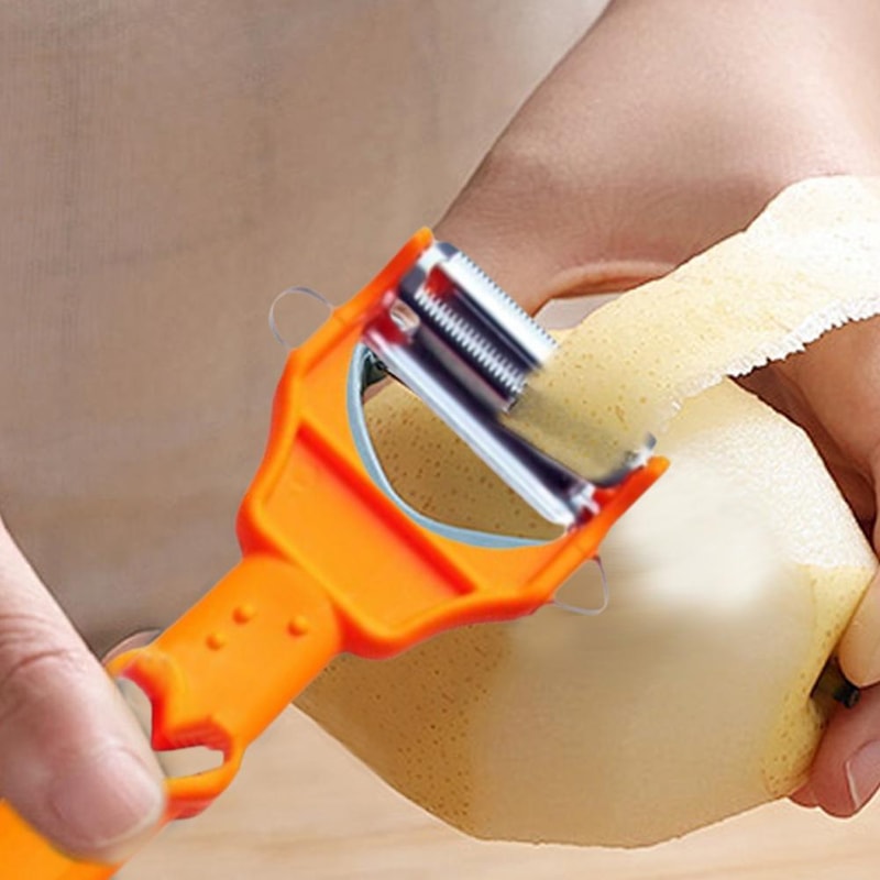 Vegetable Peeler and Julienne Slicer with Citrus Tip for Potatoes Fruits and Veggies