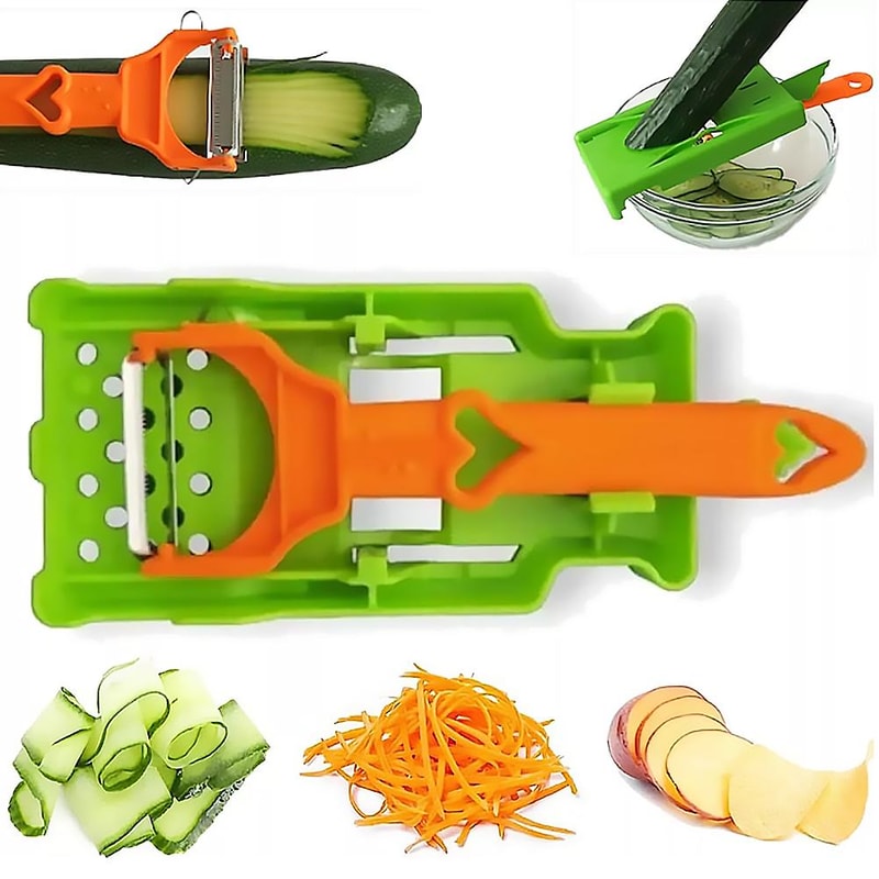 Vegetable Peeler and Julienne Slicer with Citrus Tip for Potatoes Fruits and Veggies