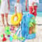 Foldable Mesh Beach Toy Bag Drawstring Backpack With Zipper Pocket 1