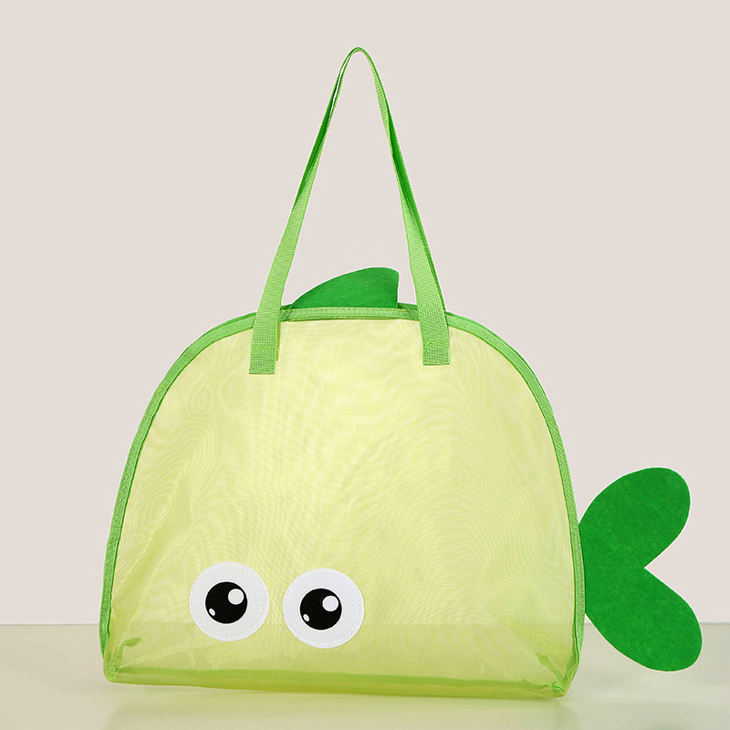 Large Mesh Beach Bag For Toys And Towels Foldable Sand Away Tote 5