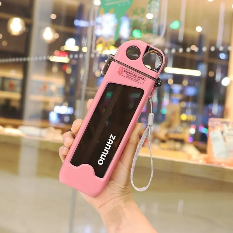 Square Water Bottle with Lock Lid and Measurements for Travel and Sports