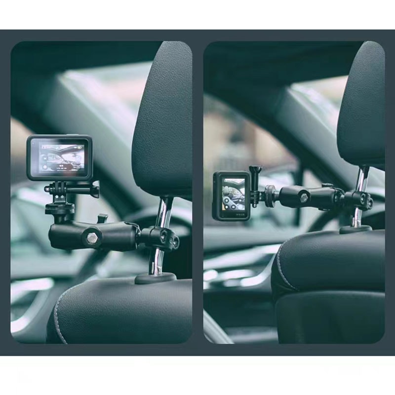 Adjustable Car Headrest Camera Mount For GoPro POV Filming 1