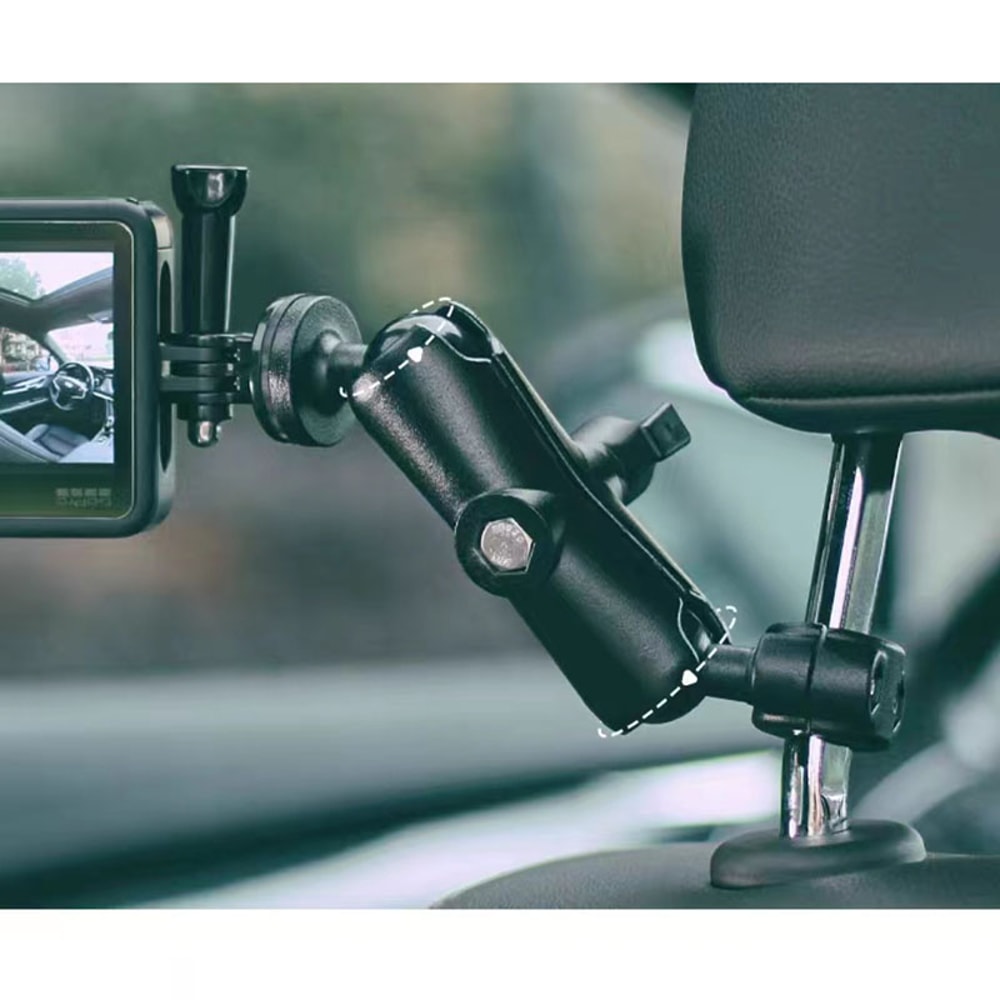 Adjustable Car Headrest Camera Mount For GoPro POV Filming 2