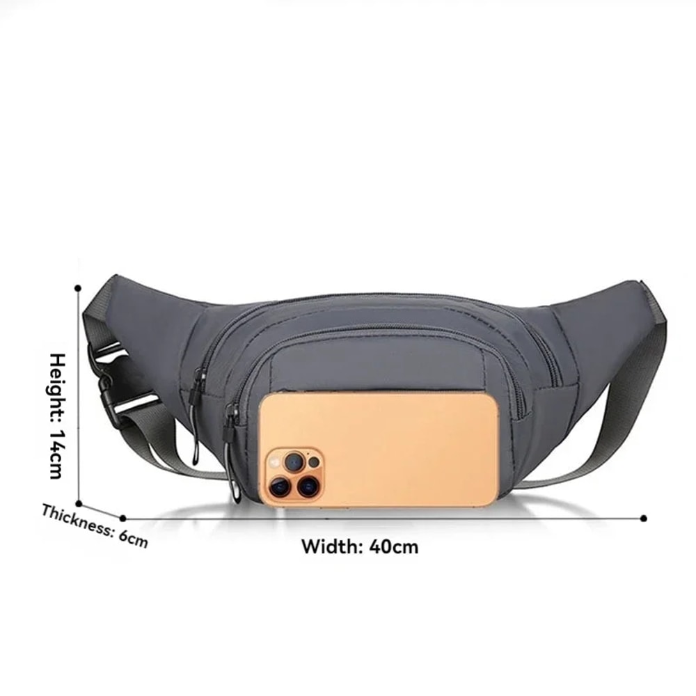Ultra Thin Anti Theft Running Waist Bag Slim Canvas Travel Money Belt