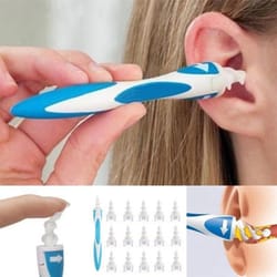 soft spiral ear wax removal kit with silicone tips portable reusable ear cleaner