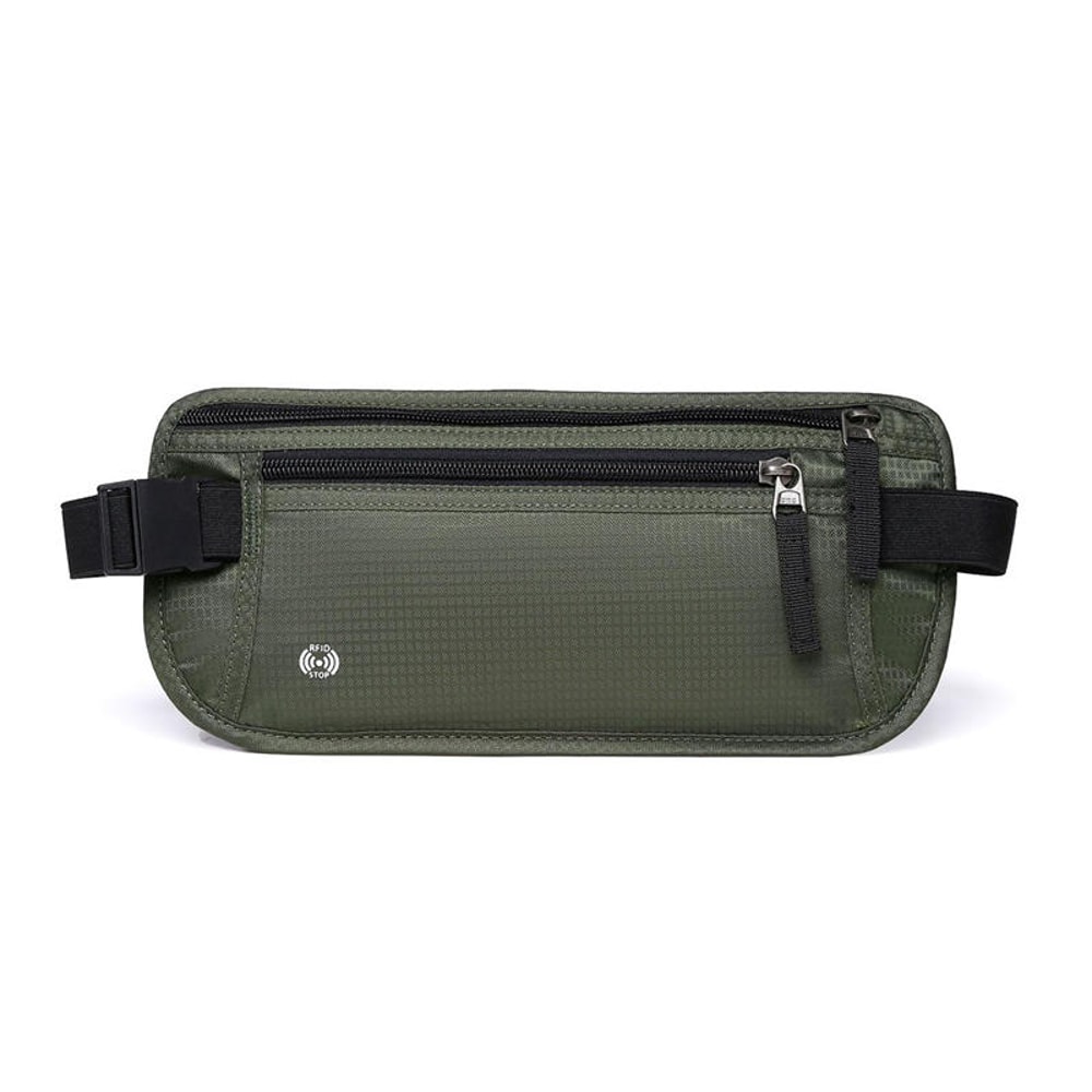 RFID Blocking Waterproof Money Belt Travel Passport Holder Waist Bag