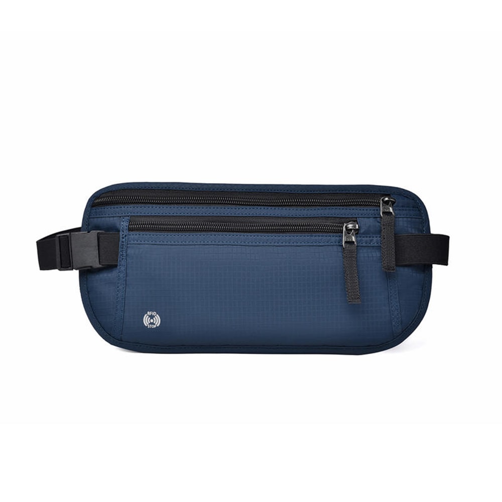 RFID Blocking Waterproof Money Belt Travel Passport Holder Waist Bag