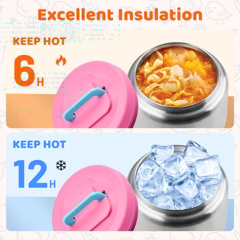 Insulated Bento Lunch Box Set with Snack and Sauce Containers