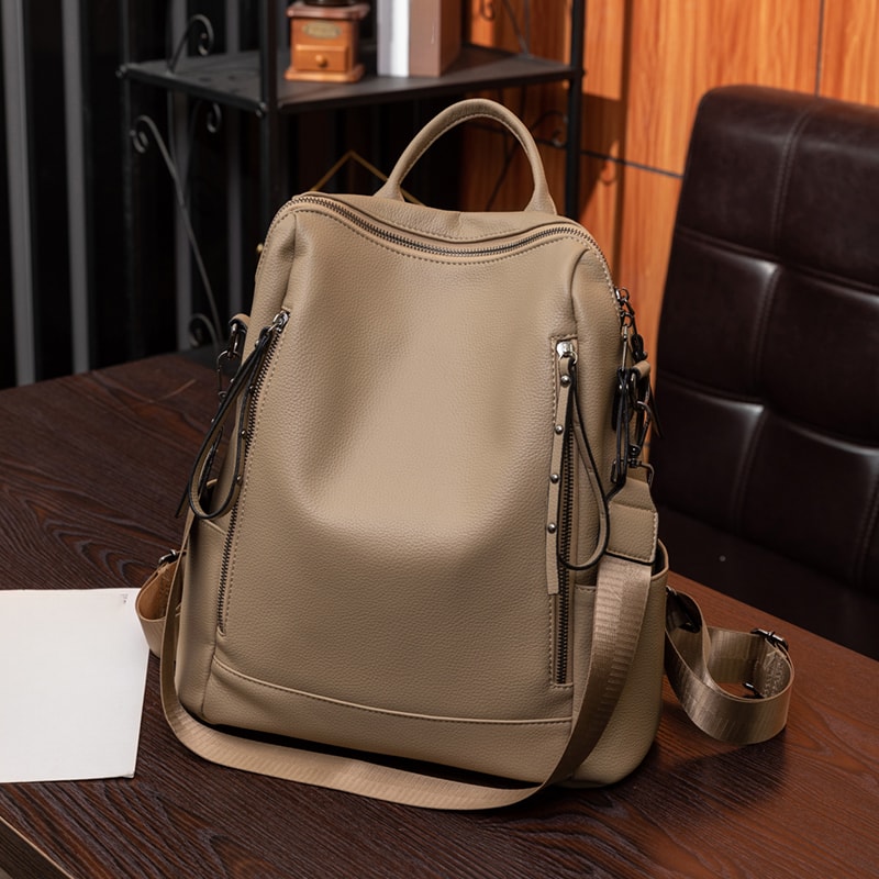 Retro Womens Convertible Backpack Purse For Commuting And Travel 3