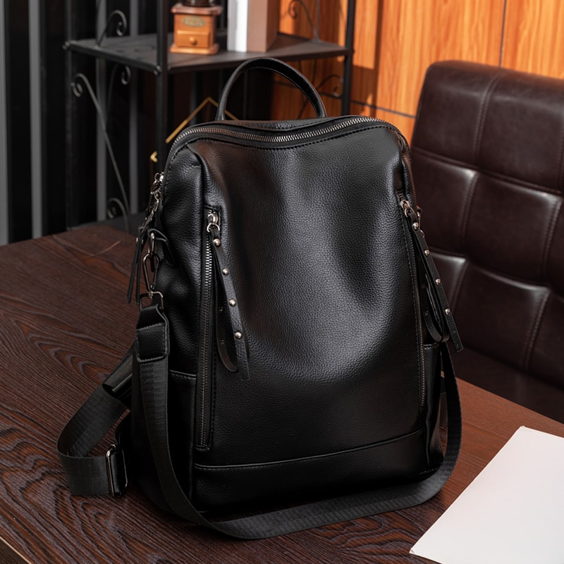 Retro Womens Convertible Backpack Purse For Commuting And Travel 5