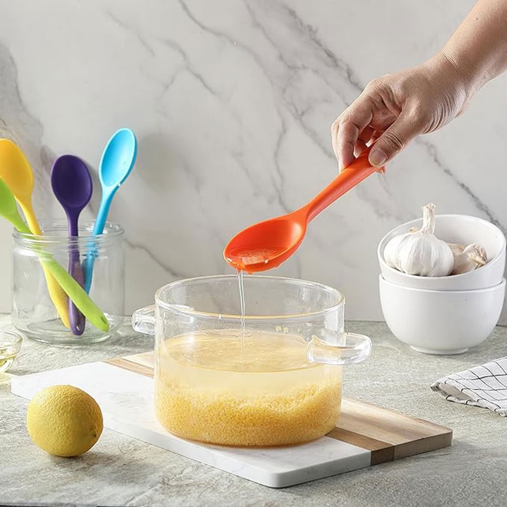 Heat Resistant Silicone Cooking Spoon for Nonstick Cookware