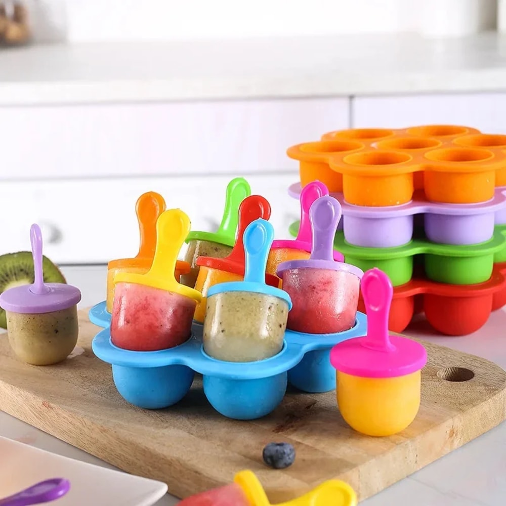 Silicone Popsicle Mold DIY Ice Cream And Fruit Pop Maker 3