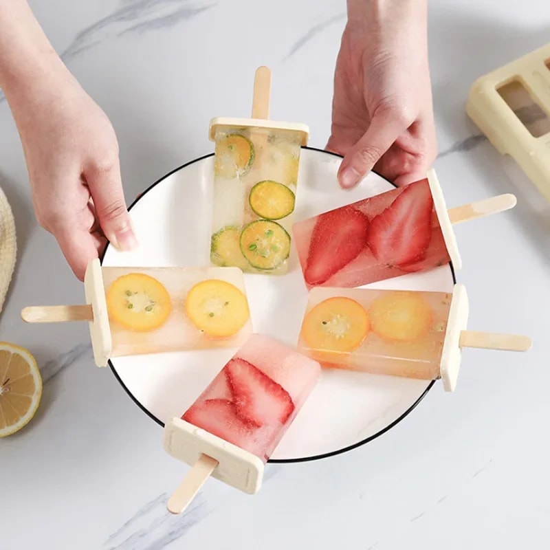 Homemade Popsicle Mold Ice Cream Mold with Sticks for Easy Frozen Treats