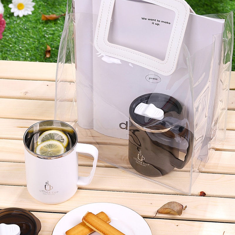 Insulated Coffee Mug Stainless Steel Thermos Cup with Handle and Leak Proof Lid