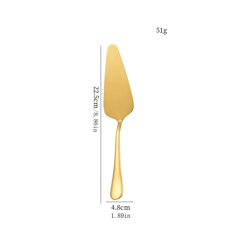 Stainless Steel Cake Server and Pie Spatula for Pizza Dessert and Baking