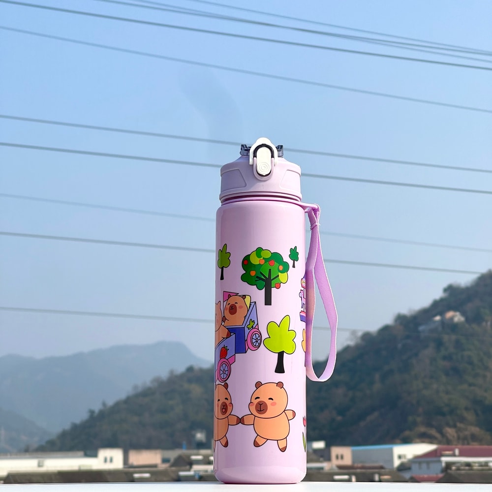 Cute Portable Straw Cup Large Capacity Water Bottle For Students And Girls 3