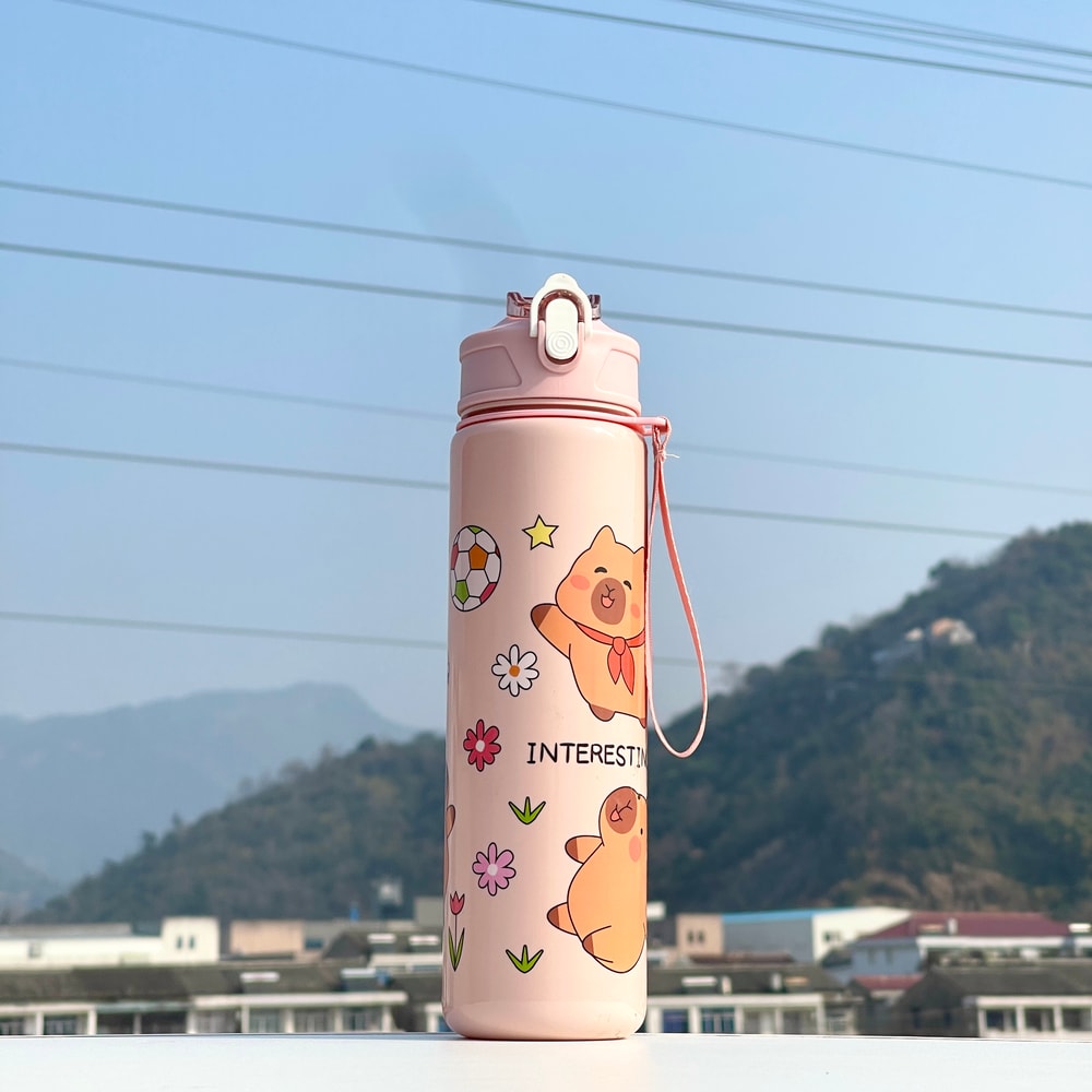 Cute Portable Straw Cup Large Capacity Water Bottle For Students And Girls 4