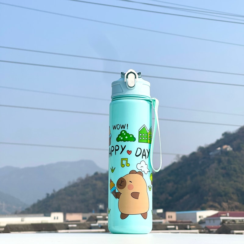 Cute Portable Straw Cup Large Capacity Water Bottle For Students And Girls 5
