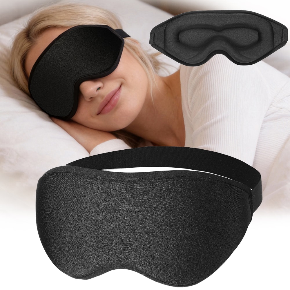 Breathable Sleep Mask for Deep Rest Blackout Eye Mask with Adjustable Fit