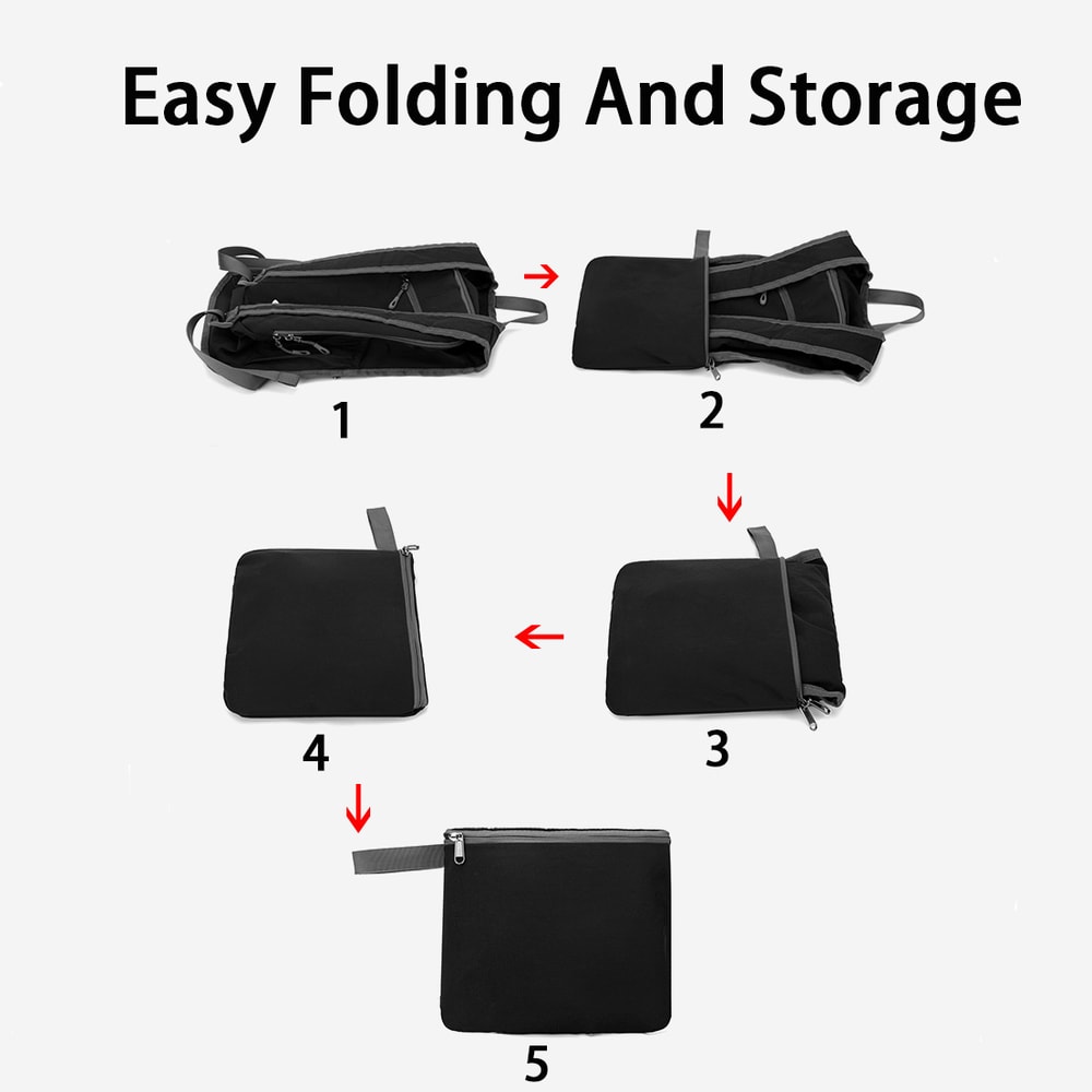 Foldable Large Capacity Backpack Lightweight Oxford Cloth Commuter Hiking Bag