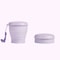 Collapsible Silicone Travel Cup with Lid for Camping and Everyday Use