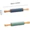 Non Stick Silicone Rolling Pin with Wooden Handles for Baking Dough and Pastry