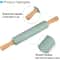Non Stick Silicone Rolling Pin with Wooden Handles for Baking Dough and Pastry