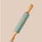 Non Stick Silicone Rolling Pin with Wooden Handles for Baking Dough and Pastry