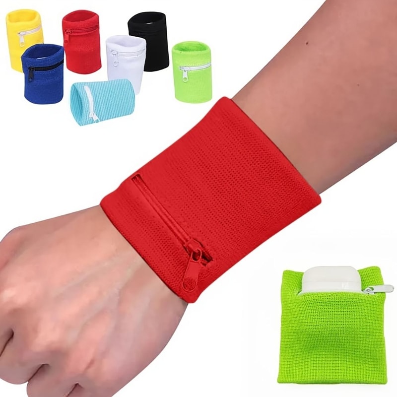 Lightweight Wrist Wallet Zipper Wristband for Running Hiking and Workouts