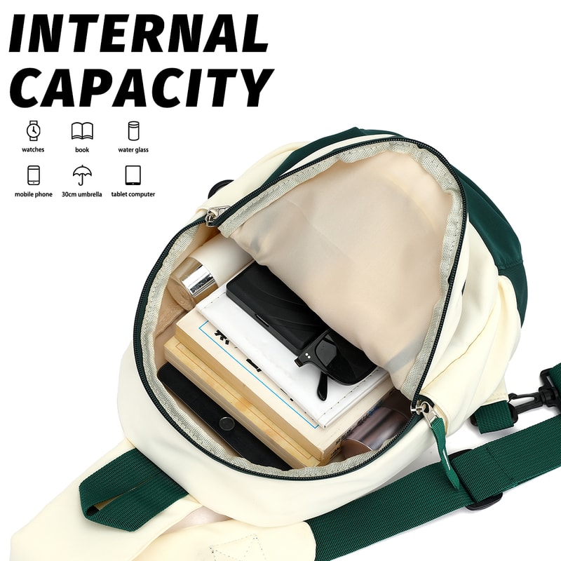 Lightweight Crossbody Cycling Backpack Large Capacity Hiking Travel Sling Bag