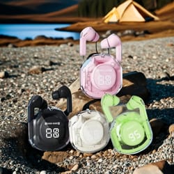 wireless earbuds bluetooth headphones with noise reduction bass and touch control