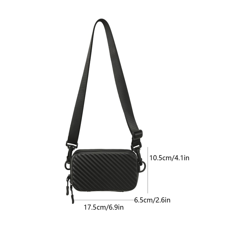 Lightweight PU Leather Crossbody Box Bag For Men And Women 2