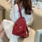Wine Red womens chest bag in Nylon with Large Capacity Travel Crossbody Design