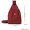Wine Red womens chest bag in Nylon with Large Capacity Travel Crossbody Design
