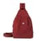 Wine Red womens chest bag in Nylon with Large Capacity Travel Crossbody Design