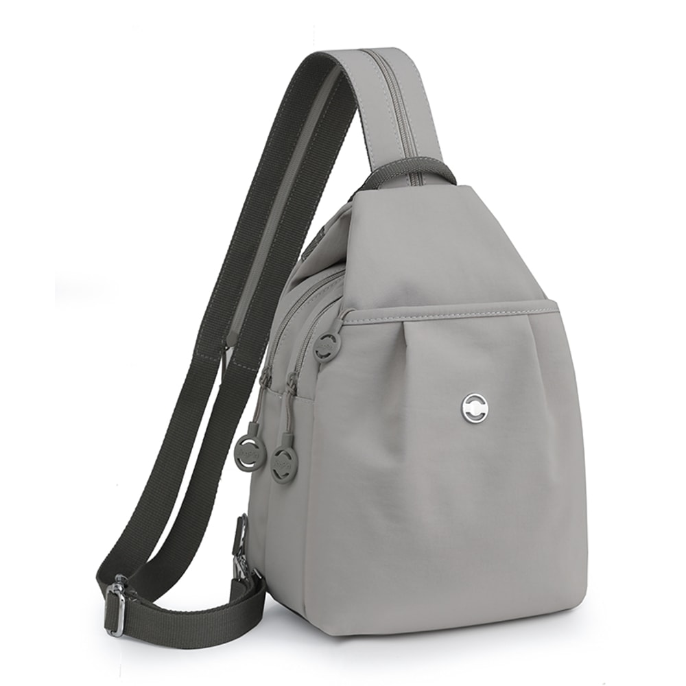 Wine Red womens chest bag in Nylon with Large Capacity Travel Crossbody Design