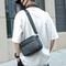 Lightweight PU Leather Men's Messenger Bag with Wide Strap for Work and Daily Travel