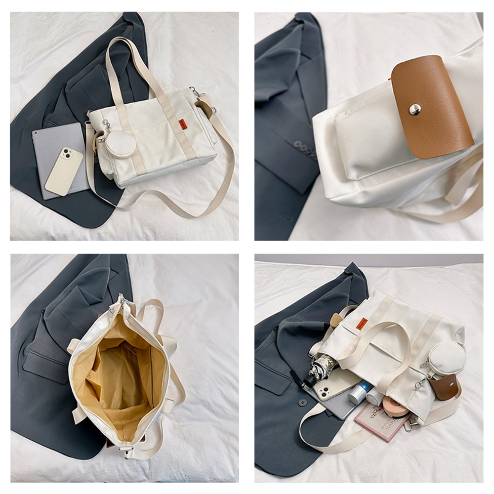 Large Capacity Nylon Tote Bag For Women Commuter Shoulder Crossbody Handbag 2