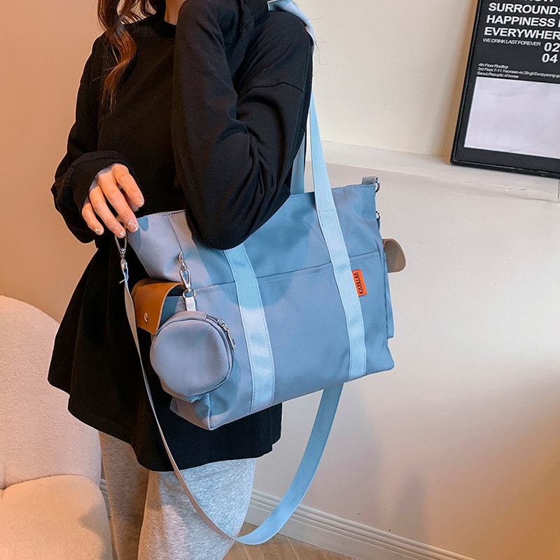 Large Capacity Nylon Tote Bag For Women Commuter Shoulder Crossbody Handbag 6