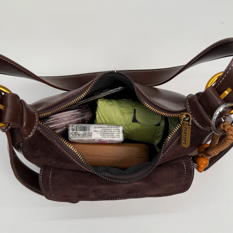 Soft Luxe Suede Shoulder Bag for Women Elegant Crossbody Hobo Handbag