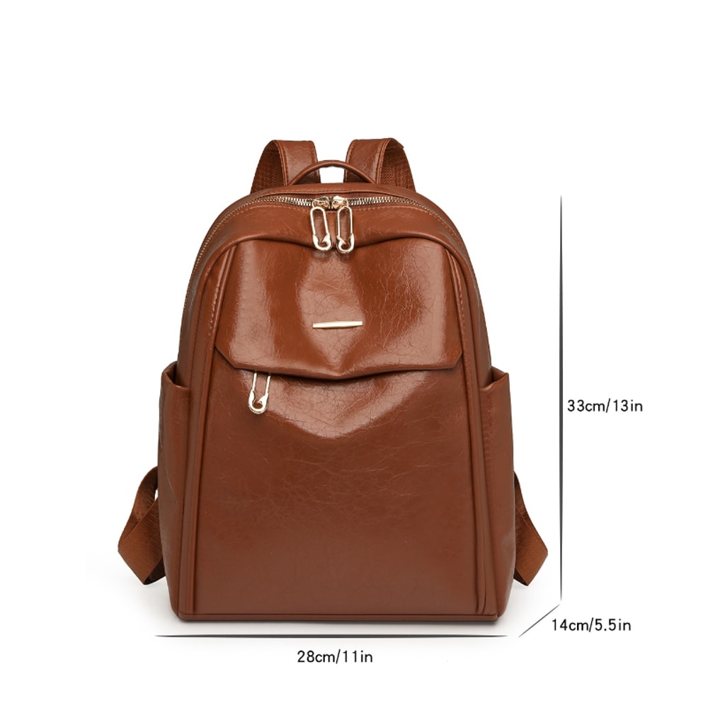 Luna Waterproof PU Backpack Purse for Women Large Capacity School and Travel Bag