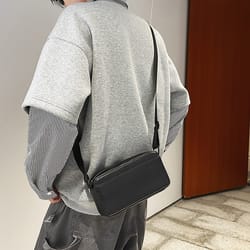 retro crossbody bag pu leather small messenger purse for daily wear