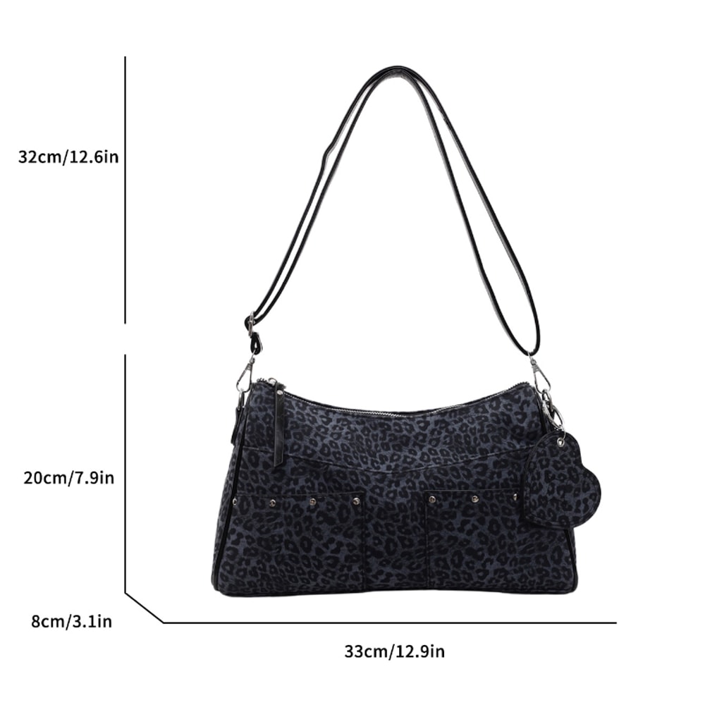 Elegant Large Capacity Shoulder Bag for Women PU Leather Underarm Handbag