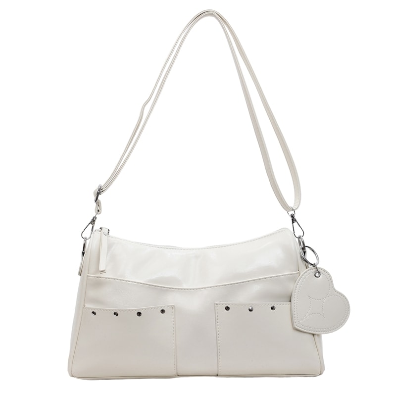 Elegant Large Capacity Shoulder Bag for Women PU Leather Underarm Handbag