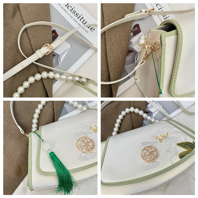 Embroidered Cheongsam Handbag for Women Chinese Style Hanfu Crossbody Purse